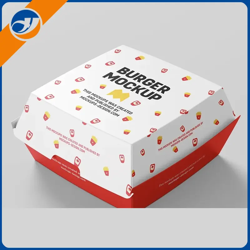 Makukulay na kahon ng hamburger