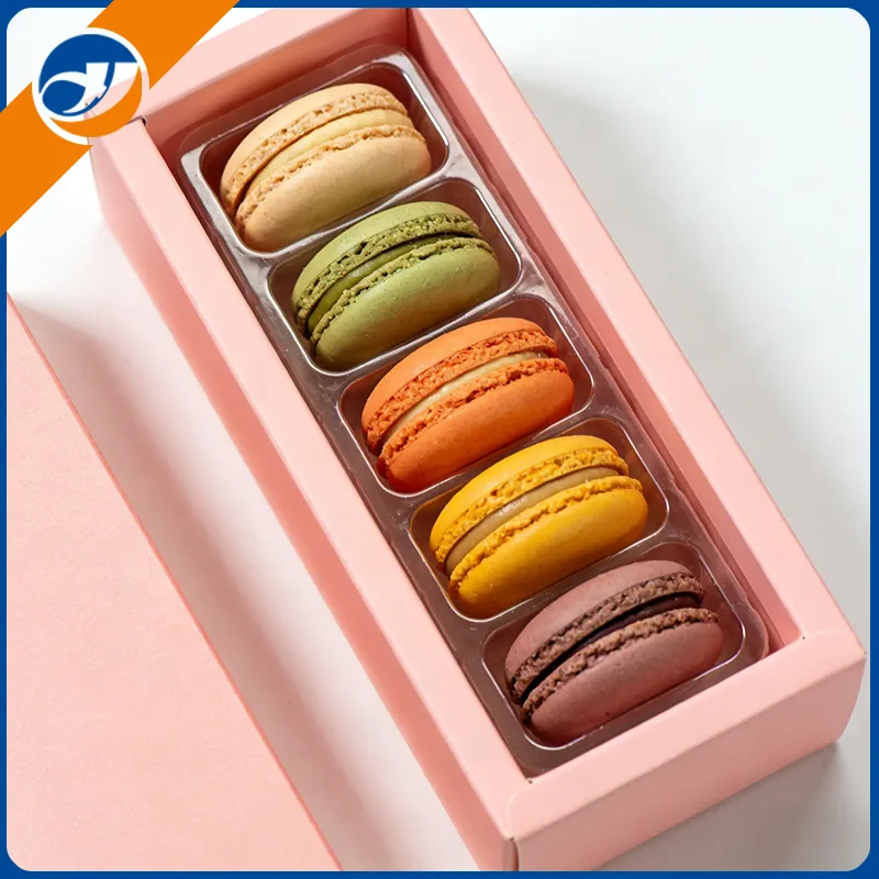 Mga Naka-print na Macaron Packaging Box na may Divider at Window